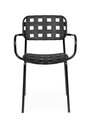 Scaun pentru gradina Clover, Bizzotto, 52x54x80 cm, otel tratat pentru exterior, negru