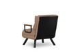 Canapea extensibilă cu 1 loc, Futon, 859FTN2865, Metal , Maro deschis