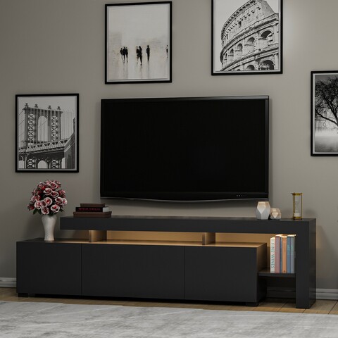 Comoda TV Beliz, Inarch, 192x37x53 cm, antracit Inarch