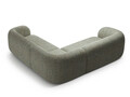 Coltar simetric 5 locuri, Kate, Micadoni, 252x252x76 cm, tesatura structurata, verde muschi melanj