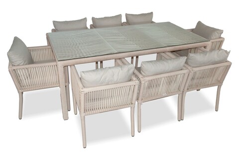 Set mobilier de gradina, jumilla, vera 200, maro deschis
