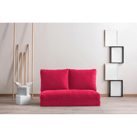 Canapea extensibilă cu 2 locuri, futon, 859ftn1269, metal , fucsia