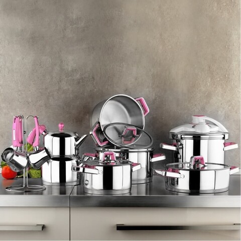 Set oale, 18 piese, kutahya porselen, clksln18cyzcrbpmb, inox/sticla