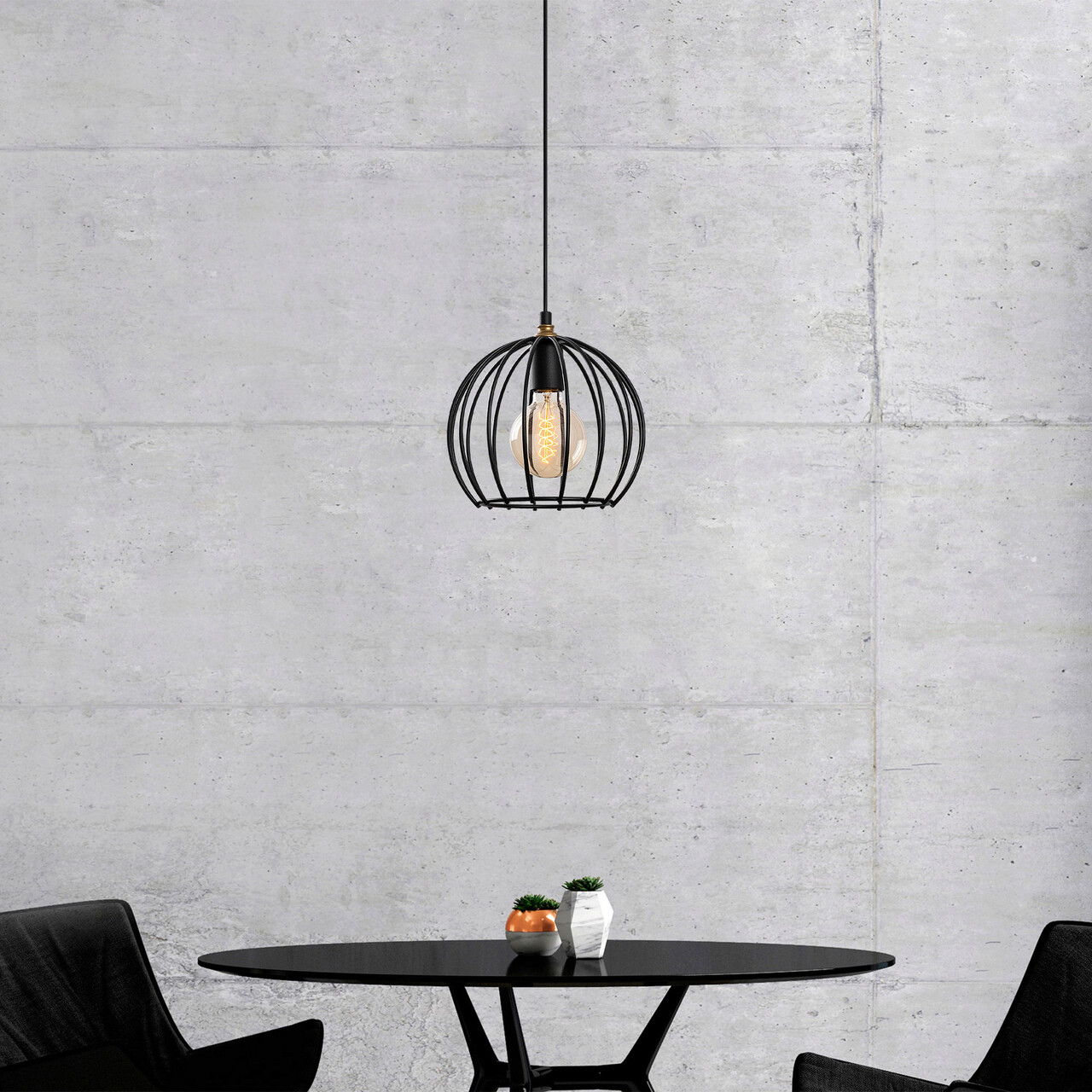 Lustra, Fulgor, 942FLG1244, Metal, Negru