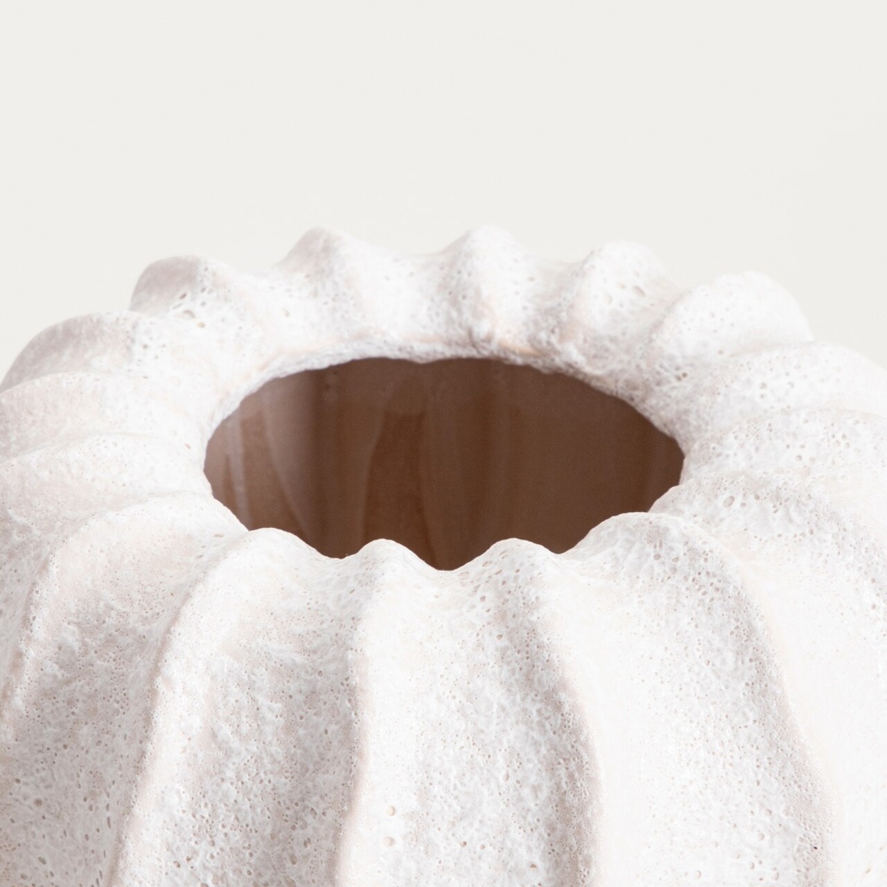 Vaza Mare, Homla, 20x16 cm, ceramica, ecru - view 2
