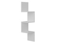 Raft pentru perete Corner, Furny Home, 25x25x105.4 cm, alb