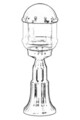 Lampa de exterior, Avonni, 685AVN1305, Plastic ABS, Negru
