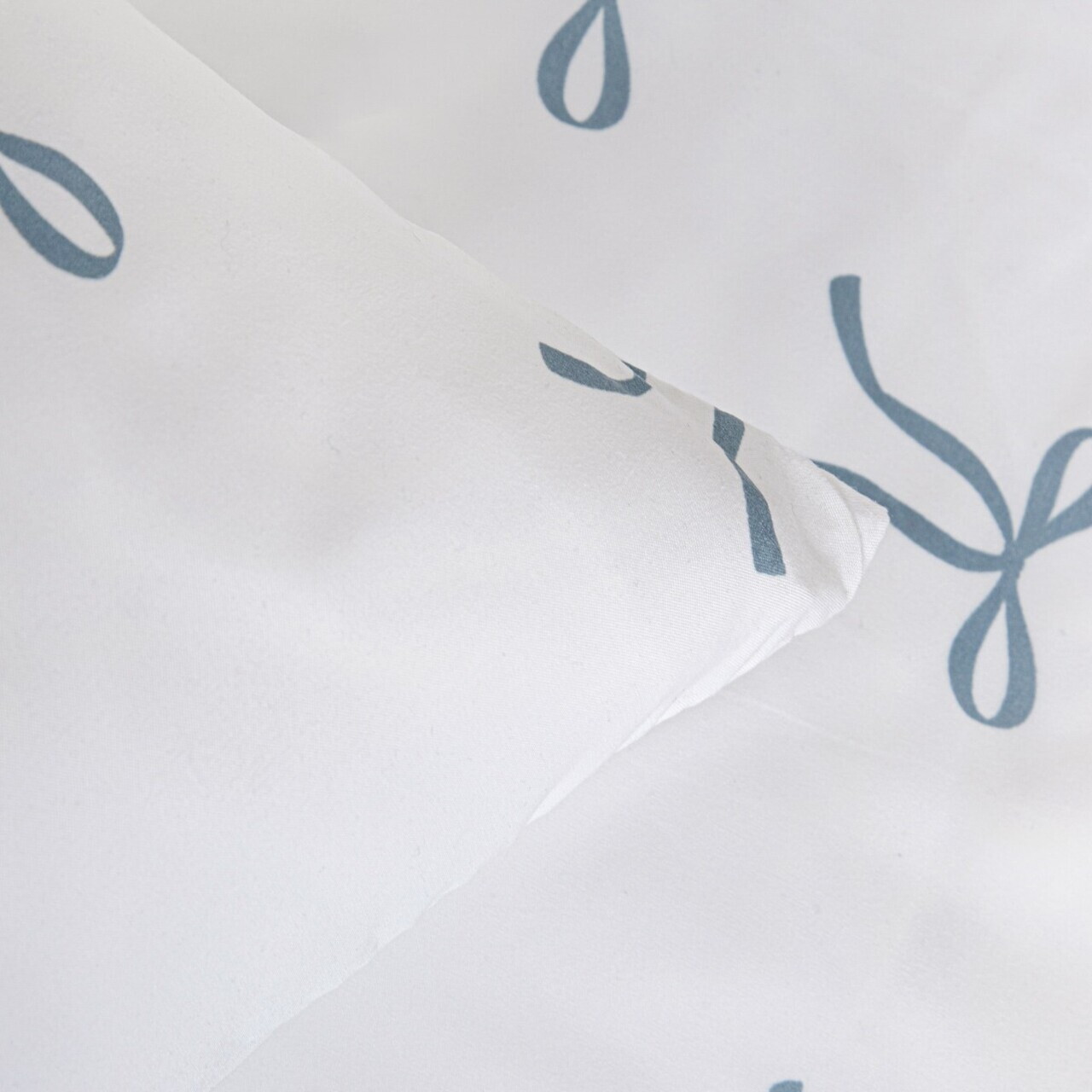 Lenjerie de pat dubla EC Vivienne, Homla, 160x200 cm, 3 piese, microfibra din poliester, alb/albastru — imaginea 5