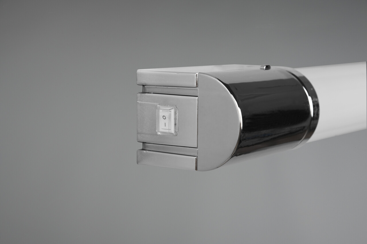 Aplica de perete Piera, TRIO, 41.5x5.5 cm, 8W, 1x SMD, plastic, argintiu/alb