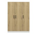 Dulap pentru haine, Minerva, Kale Walnut, 135x190x52 cm, PAL, Maro
