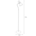 Lampadar, Tatum, 584TTM1506, Metal, Negru