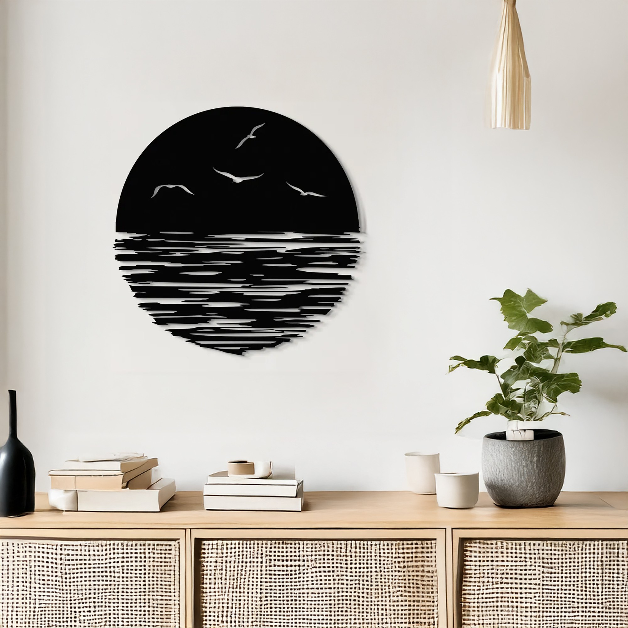 Decoratiune de perete, DCV-1011-MT, Dimensiune: 40 x 40 cm, Negru