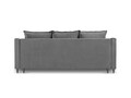 Canapea extensibila, Lilas, Mazzini Sofas, 3 locuri, cu lada de depozitare, 215x94x90 cm, catifea, gri deschis