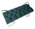 Bancheta  Glam Luxy, Mauro Ferretti, 103x43x47 cm, fier/catifea, verde/auriu