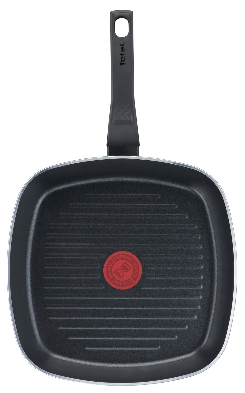Tigaie Grill, Tefal, Easy Plus, 26 cm Ø, aluminiu