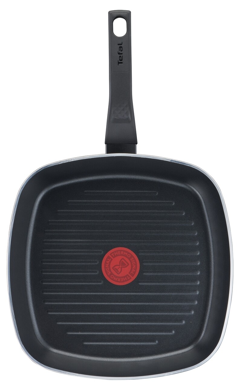 Tigaie Grill, Tefal, Easy Plus, 26 Cm Ø, Aluminiu