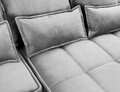 Coltar extensibil dreapta 4 locuri ELTAP, RT-03NU, Campo, 265x196x88 cm, lemn/poliester, gri deschis