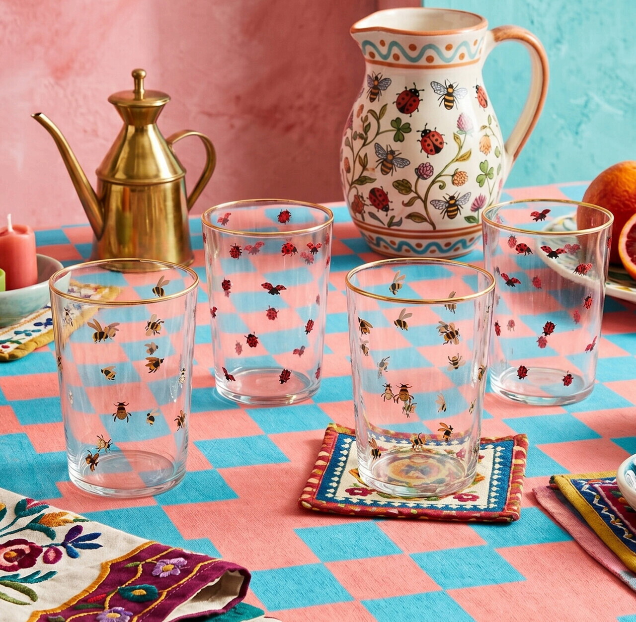 Set pahare, Hermia, 666HAC2112, Sticla, Auriu / Transparent — imaginea 2