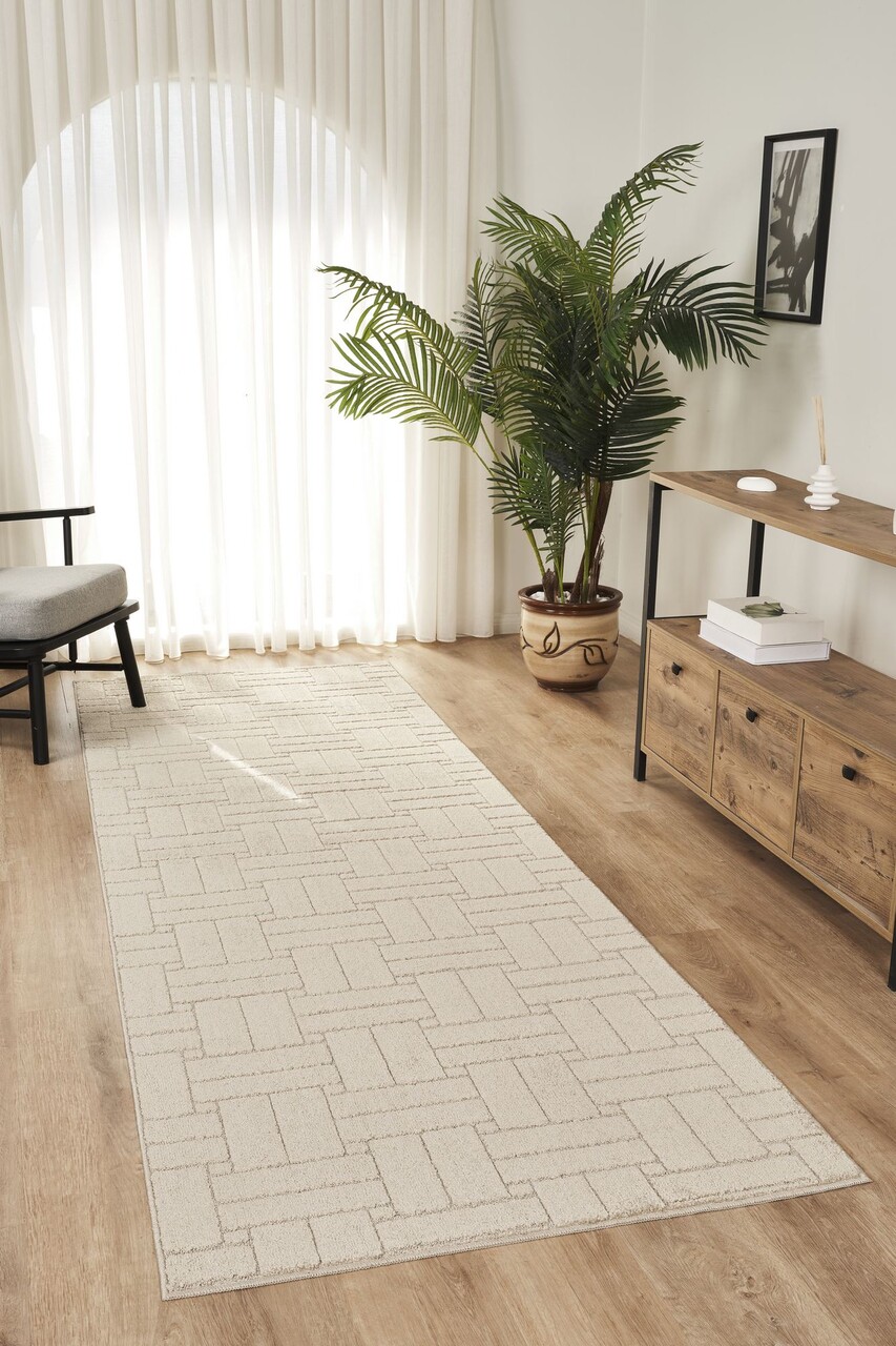 Covor (80 x 300), Rivon Rn03, 80x300 cm, Crem