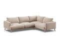 Coltar dreapta 4 locuri, Naomi, Micadoni Home, 280x195x75 cm, catifea, bej