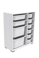 Dulap multifunctional, Estella, Zen 2D2K6U, Alb