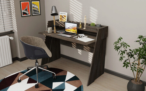 Birou, retricy, broklyn, 123.6x59.6x93.4 cm, pal, wenge