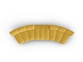 Canapea semirotunda 5 locuri, Lupine, Micadoni Home, BL, 367x118x70 cm, poliester chenille, galben