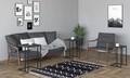 Set masute 3 piese, Puqa Design, Stoli, PAL, Negru / Antracit