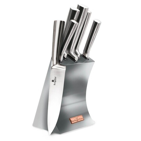 Set 5 cutite cu suport, Berlinger, Gray, inox
