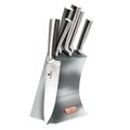 Set 5 cutite cu suport, Berlinger, Gray, inox