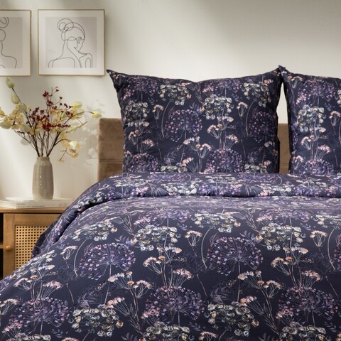 Lenjerie de pat King Size, Lorret, Homla, 3 piese, 200x220 cm, microfibra din poliester, multicolor