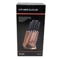 Set cutite 6 piese, Zokura, suport rotativ + suport tableta, inox/lemn acacia