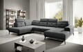 Coltar stanga 6 locuri ELTAP, LT-05VER, Bretan, 350x205x107 cm, lemn/poliester, gri inchis