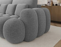Canapea extensibila 3 locuri ELTAP, Cotonn, 256x119x105 cm, lemn/poliester, gri