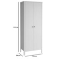 Dulap pentru haine, Cordelia, FRN-10040, Maro/Alb