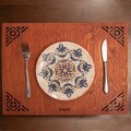 Set suporturi pentru farfurie, Payna, 790PYN1147, Lemn , Produs lucrat manual, Roz