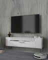 Comoda TV, Olivia, Retrolp1, Alb / Argintiu