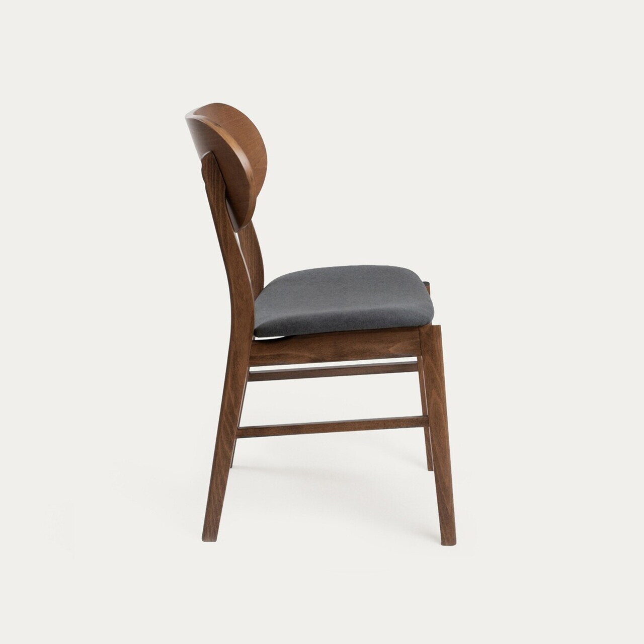 Set 2 scaune Nergu, Homla, 46x54.2x80 cm, lemn/poliester, maro/gri — imaginea 5