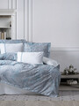 Lenjerie de pat dubla, Stilla - Blue, Cotton Box, Bumbac Satinat