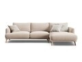 Coltar dreapta 4 locuri, Naomi, Micadoni Home, 285x170x75 cm, catifea, bej