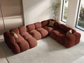 Coltar panoramic dreapta 5 locuri, Loretto, Cosmopolitan Design, 345x250x68 cm, tesatura structurata, corai