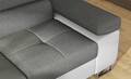 Coltar extensibil stanga 4 locuri, ELTAP, Anton, 272x203x85 cm, lemn/poliester, gri/alb