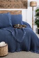 Set cuvertura pique dubla, L'essentiel Maison, Norah, Albastru indigo