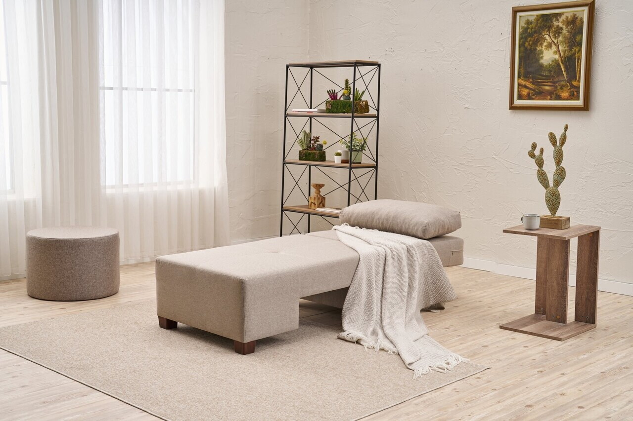 Fotoliu extensibil, Atelier del Sofa, 613LFS1136, Crem — imaginea 3