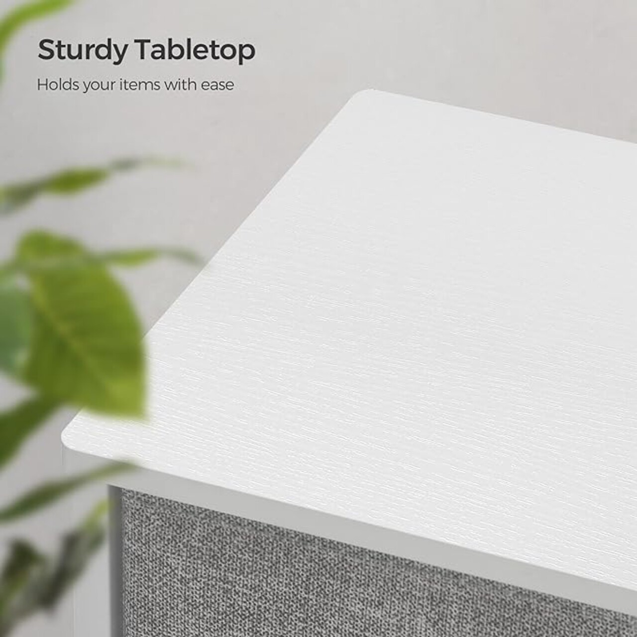 Comoda cu 8 sertare textile, Songmics, 80x30x81.5 cm, MDF/otel, gri - imagine 5