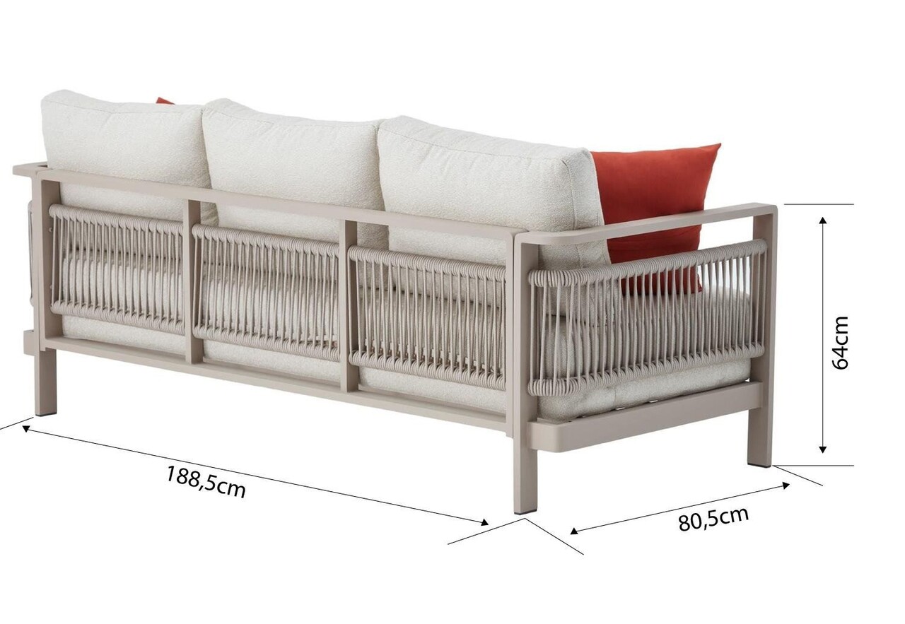 Set mobilier de gradina, Hanah Home, Venedik, Bej - view 10