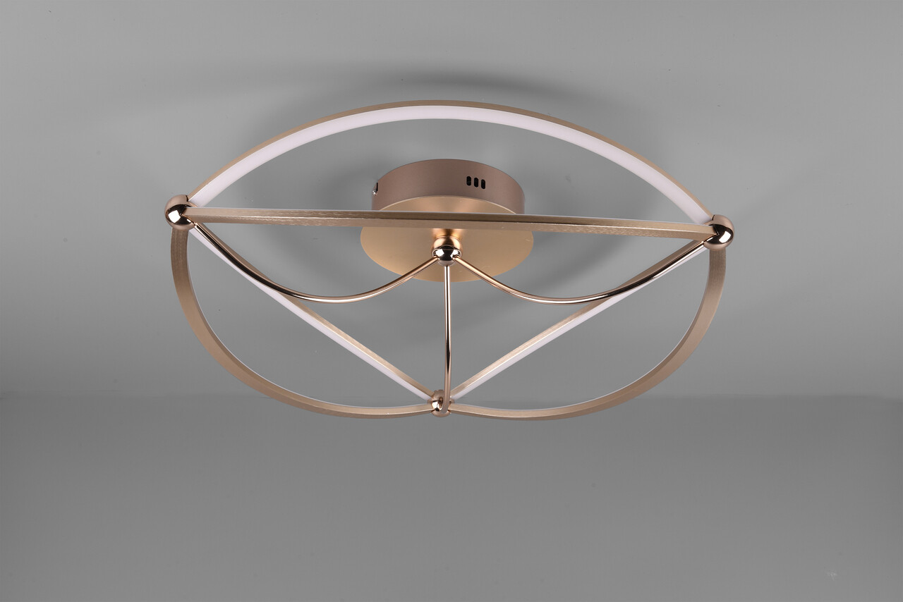 Plafoniera Charivari, TRIO, 62x18 cm, 42W, 1x SMD LED, metal, bronz mat