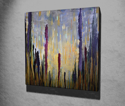 Tablou decorativ, kc252, canvas, lemn, multicolor