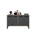 Consola, Odessa, Stria, 120x30x75 cm, PAL, Stejar safir / Antracit
