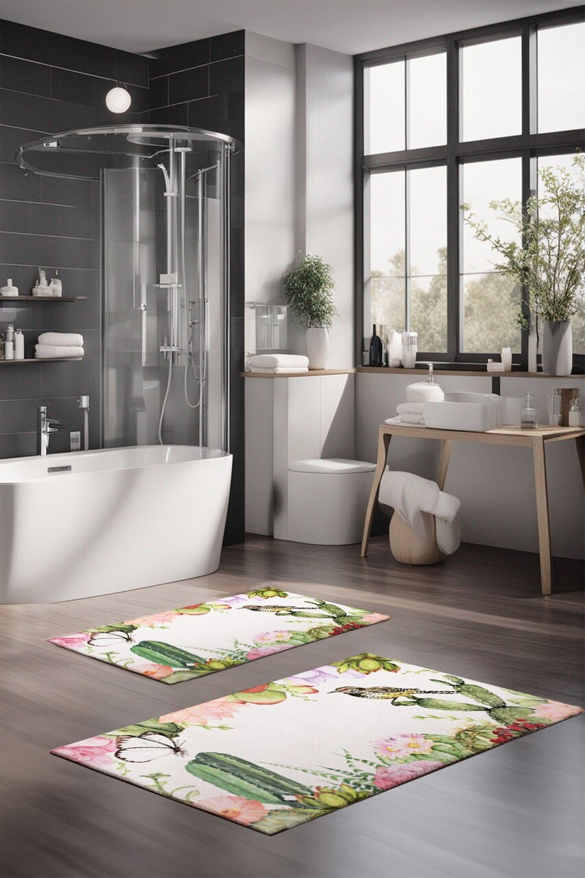 Set covorase de baie, Cartwright, CT-5208, Poliester, Multicolor